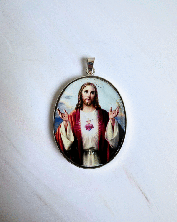 MEDALLON SAGRADO CORAZÓN & VIRGEN DEL CARMEN DOBLE VISTA - Image 2