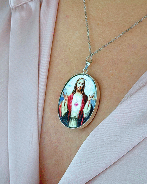 MEDALLON SAGRADO CORAZÓN & VIRGEN DEL CARMEN DOBLE VISTA - Image 3