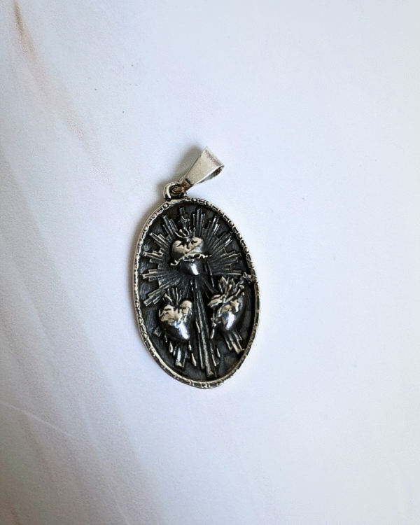 MEDALLA 3 SAGRADOS CORAZONES (PLATA) - Image 2